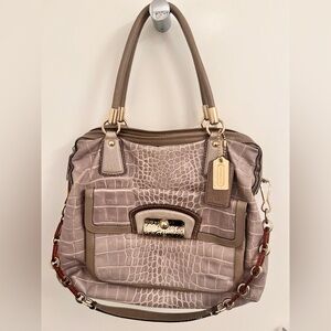 Coach Croc-Embossed Leather Shoulder Bag-Like New!!!